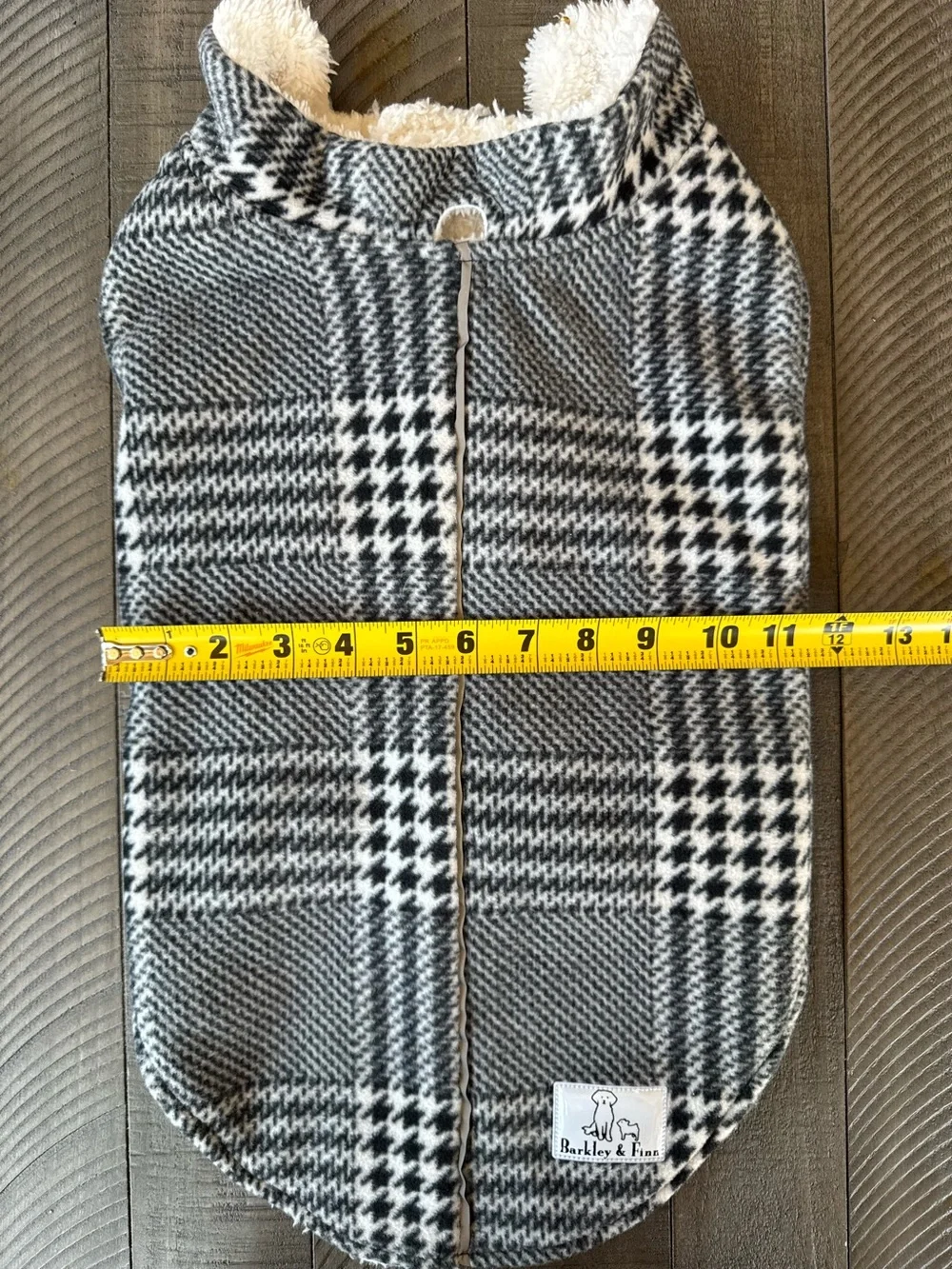 Barkley & Finn Plaid Pet Sherpa Lined Coat Size Large (NWT)